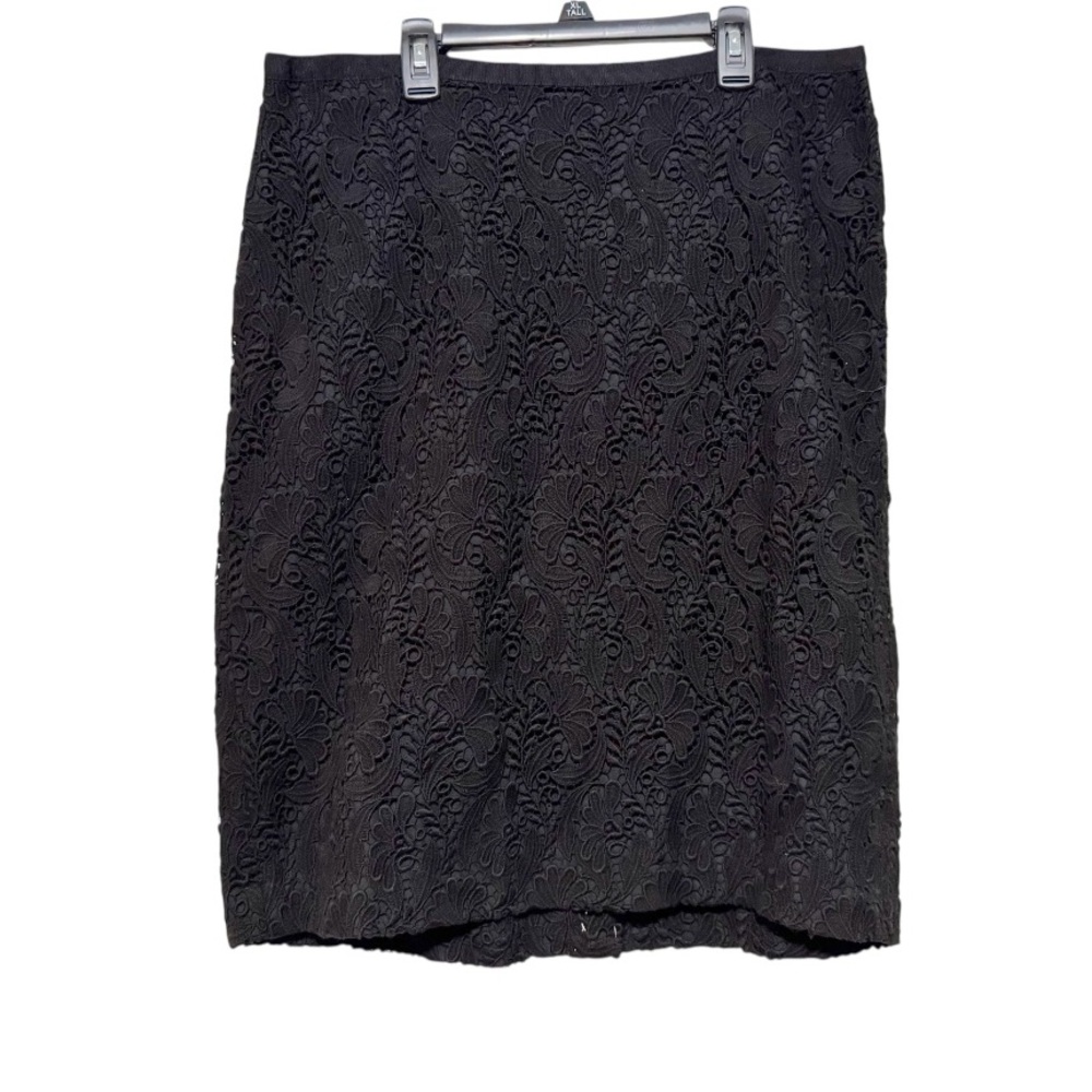 NWT Talbots  Crochet Lace Overlay Pencil Skirt